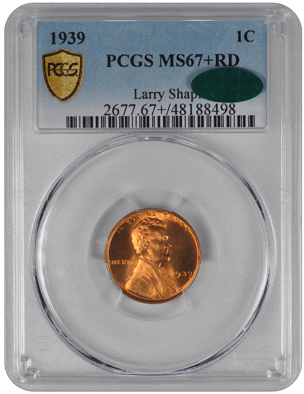 1939 Lincoln Wheat PCGS (CAC) RD 67+