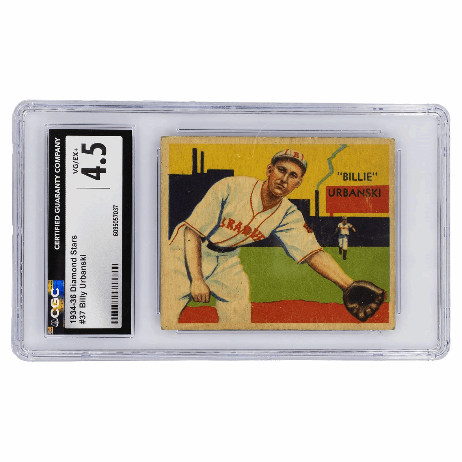 1934-36 Diamond Stars Billy Urbanski #37 CGC VG/EX+ 4.5
