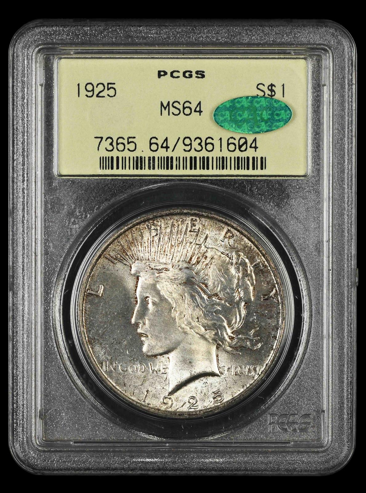1925 $1 OGH PCGS MS 64 CAC