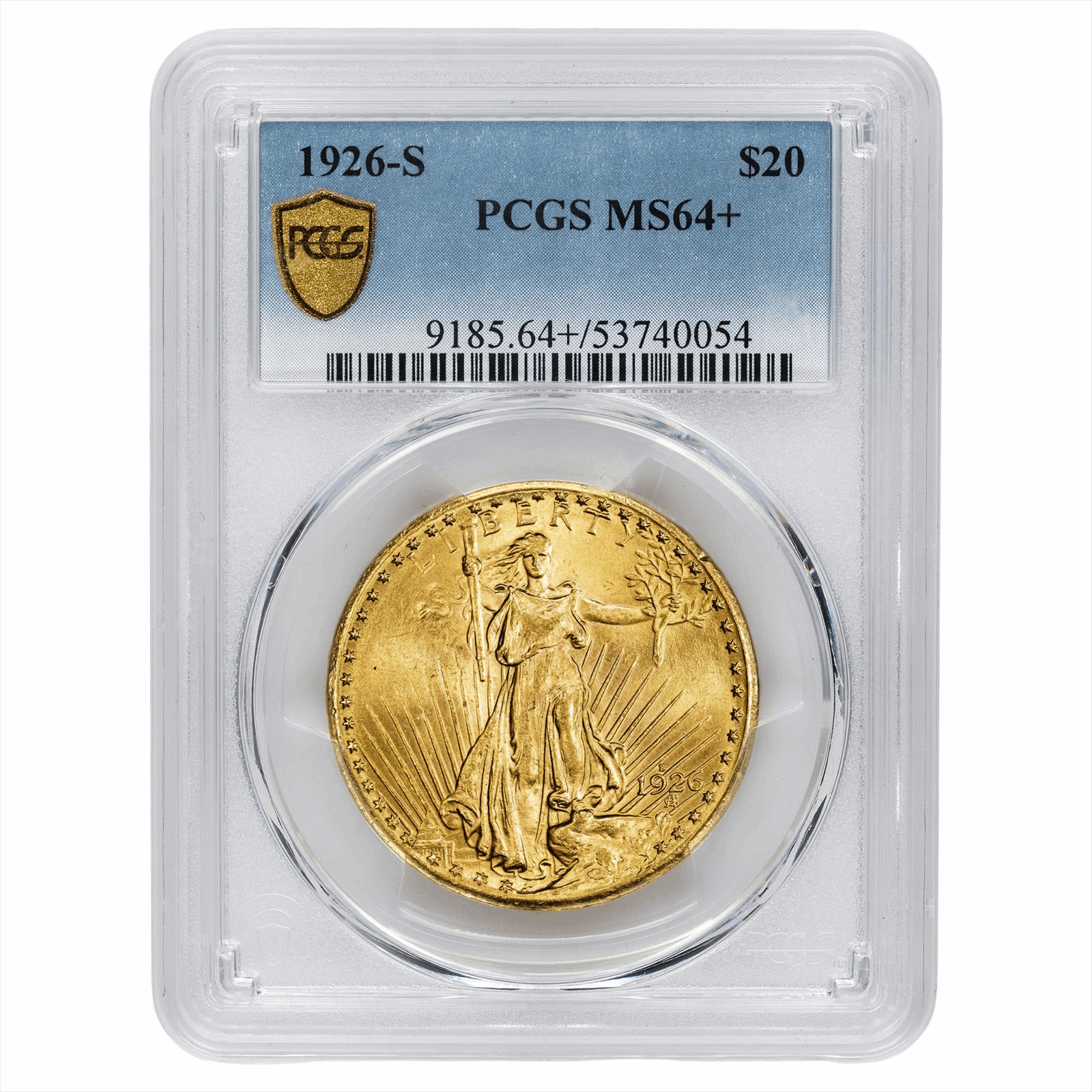 1926-S St. Gaudens $20, PCGS MS 64+ Semi-Key Date