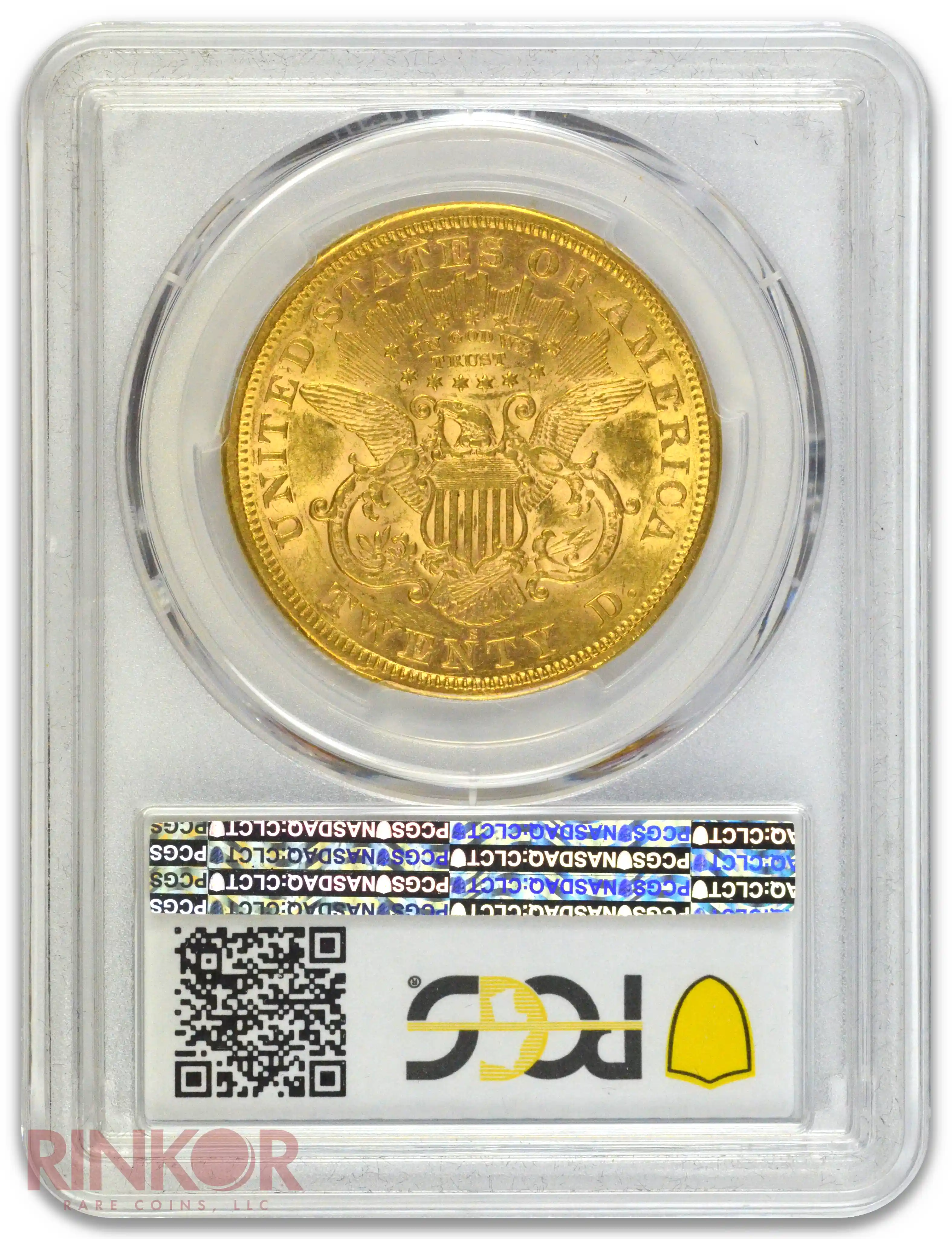 1868-S $20 Liberty PCGS AU-58