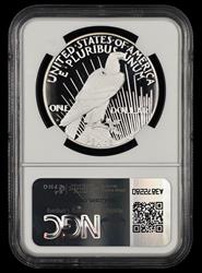 2023 S Peace $1 Mint Error Reverse Struck Thru Bill Fivaz Signature Label NGC PF69 UCAM