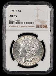 1898 S $1 NGC AU-55