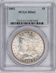 1892 $1 PCGS MS63