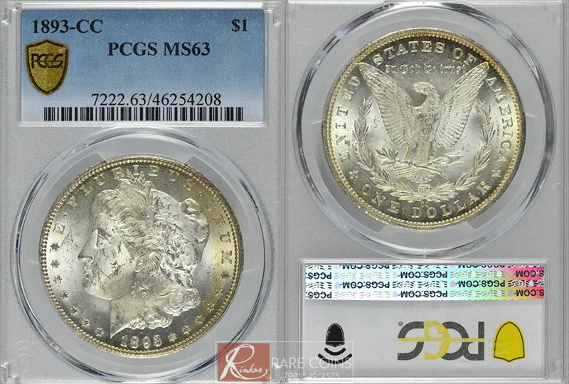 1893-CC $1 PCGS MS 63