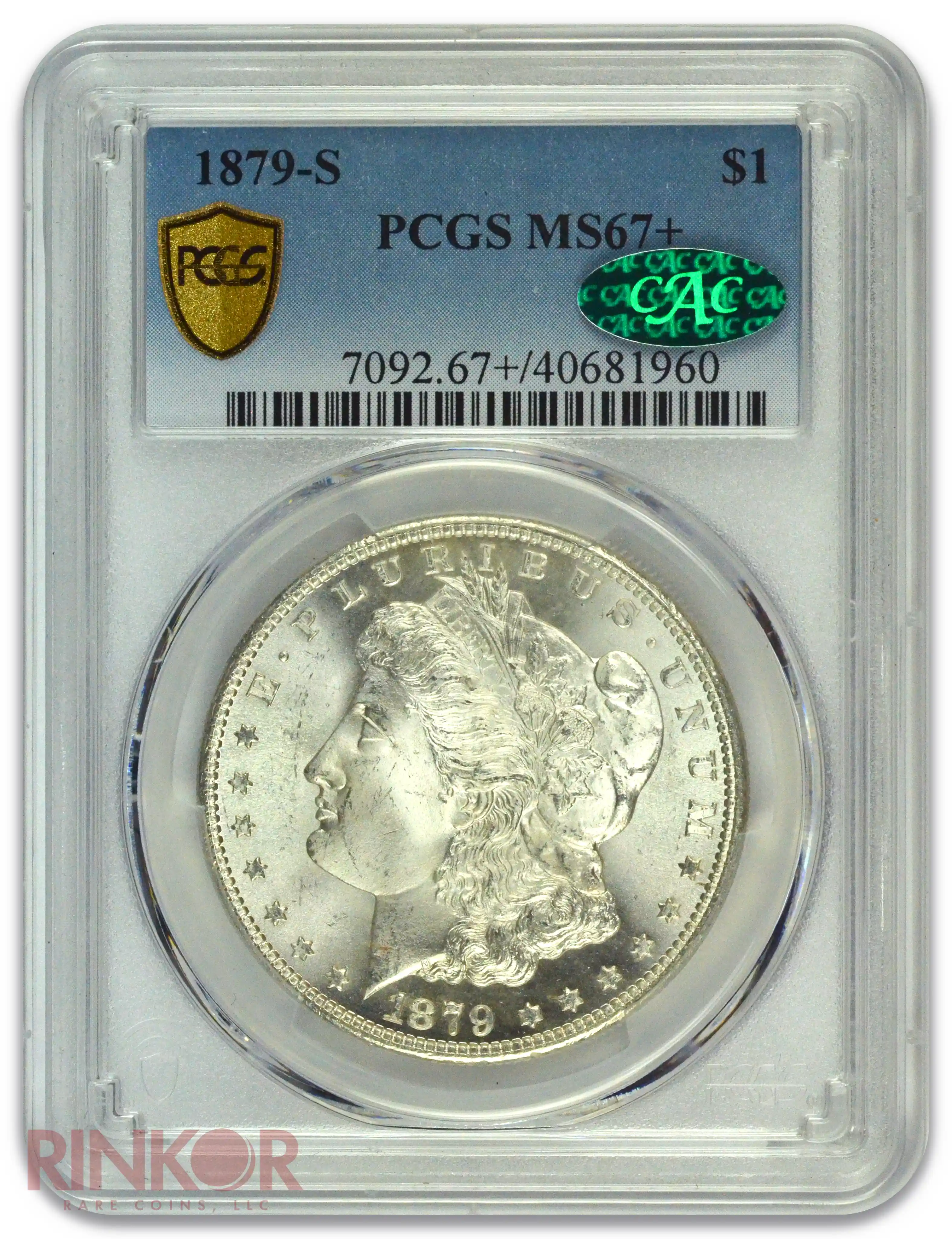 1879-S $1 Morgan Dollar PCGS MS 67+ CAC
