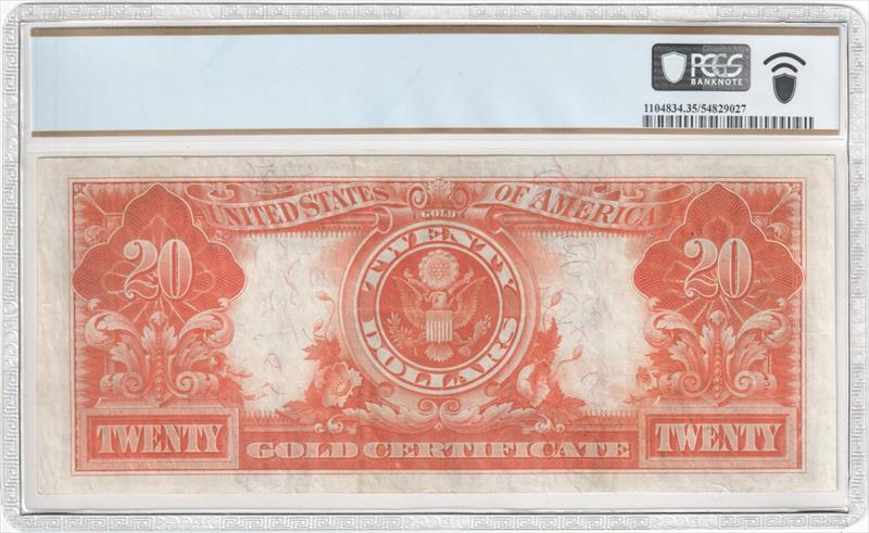 Fr. 1182 1906 $20 Gold Certificate PCGS VF35