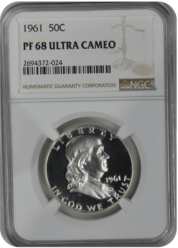 1961 Franklin Half Dollar NGC (99) PF 68
