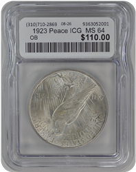 1923 Peace ICG  MS 64