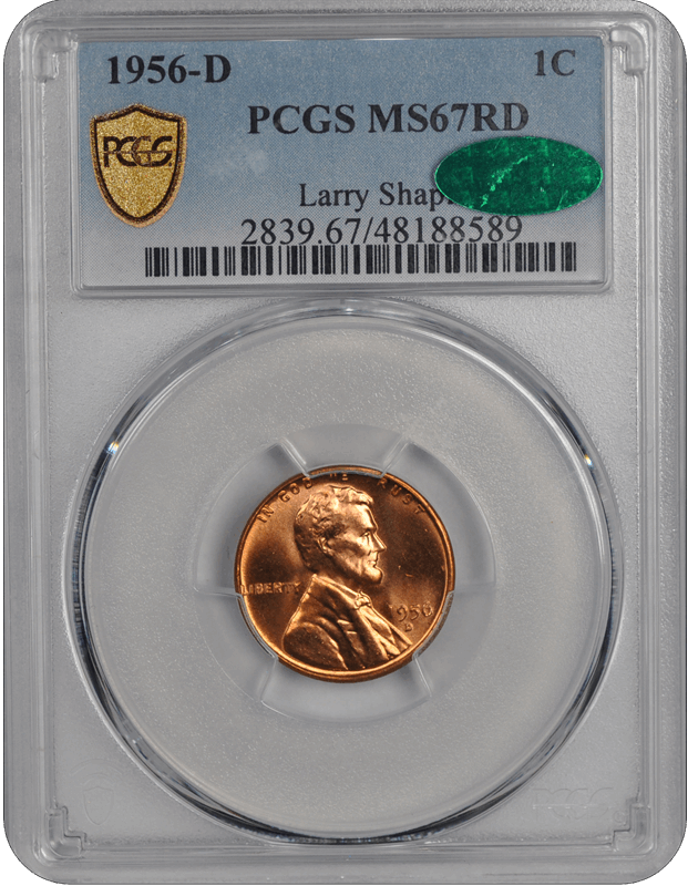 1956-D Lincoln PCGS (CAC) RD 67 