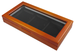 Wood Glass-top Display Slab Box - 3 Slab 