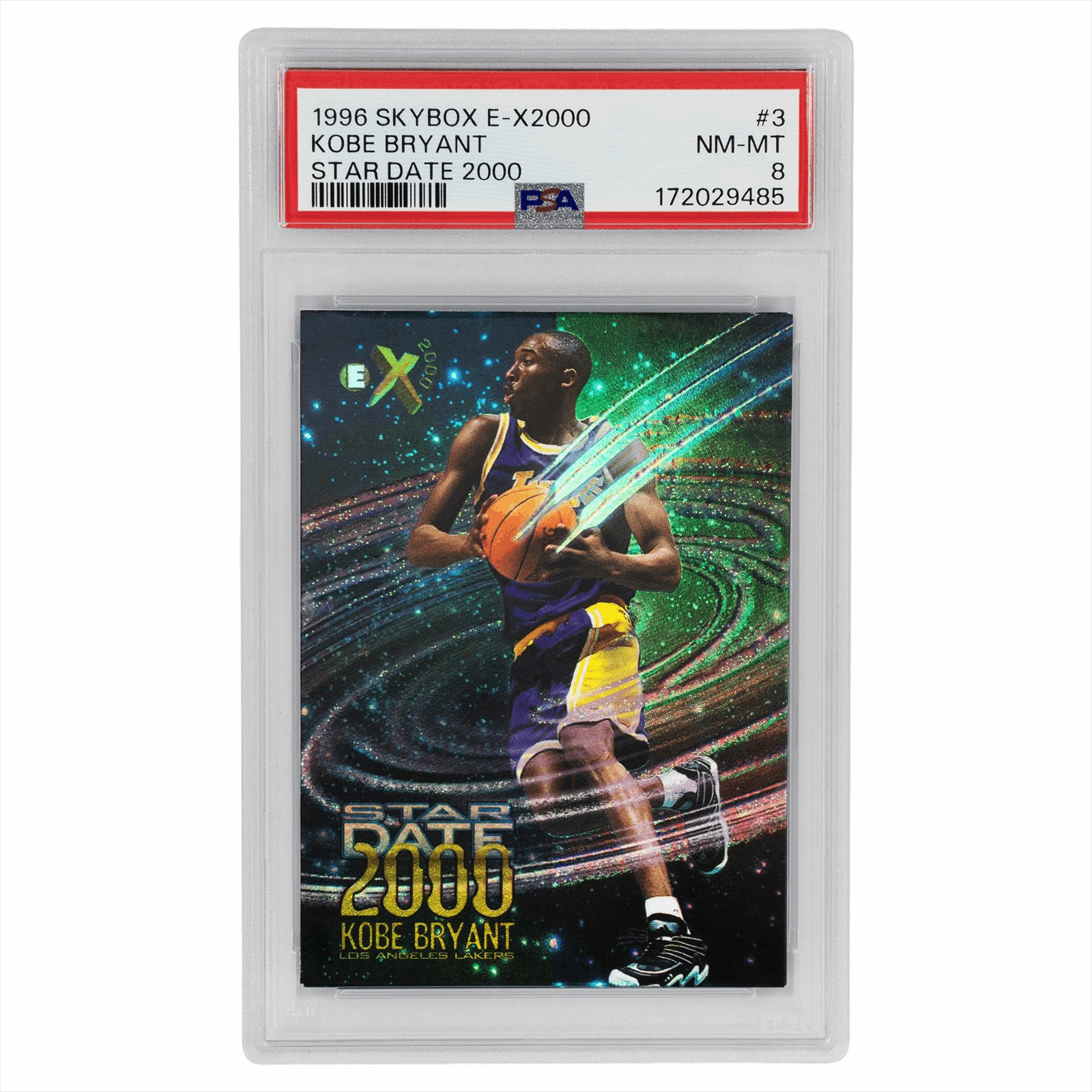 1996 SKYBOX E-X2000 KOBE BRYANTSTAR DATE 2000 #3 PSA NM-MT 8 