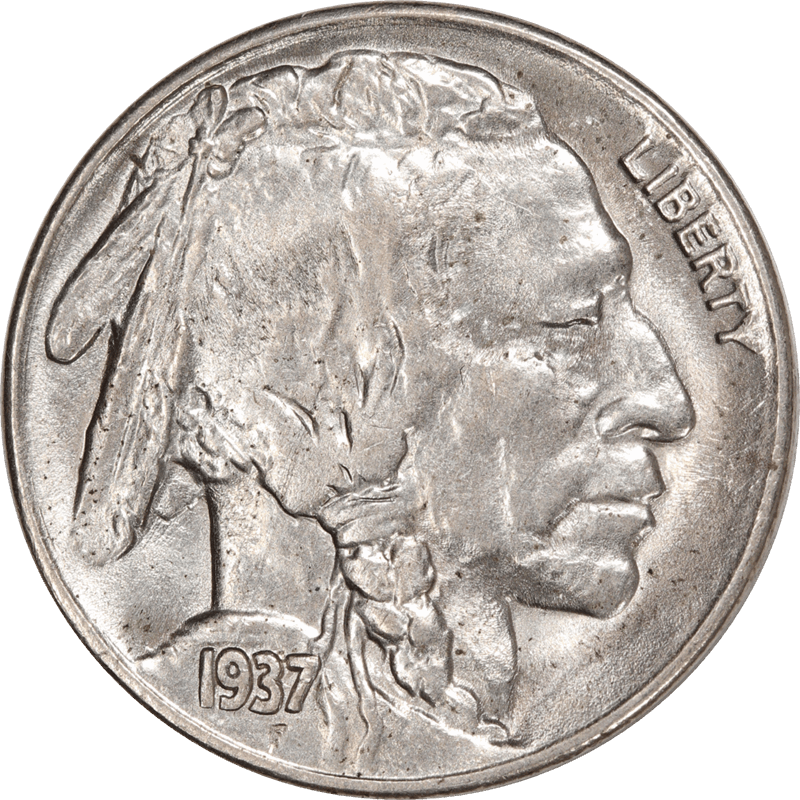 1937-S Buffalo Nickel, 5c  Choice Uncirculated - Nice Original Coin 