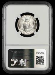 1964 D Washington Quarter NGC MS63 Type C Reverse FS-901 Bill Fivaz Signature Label MS63