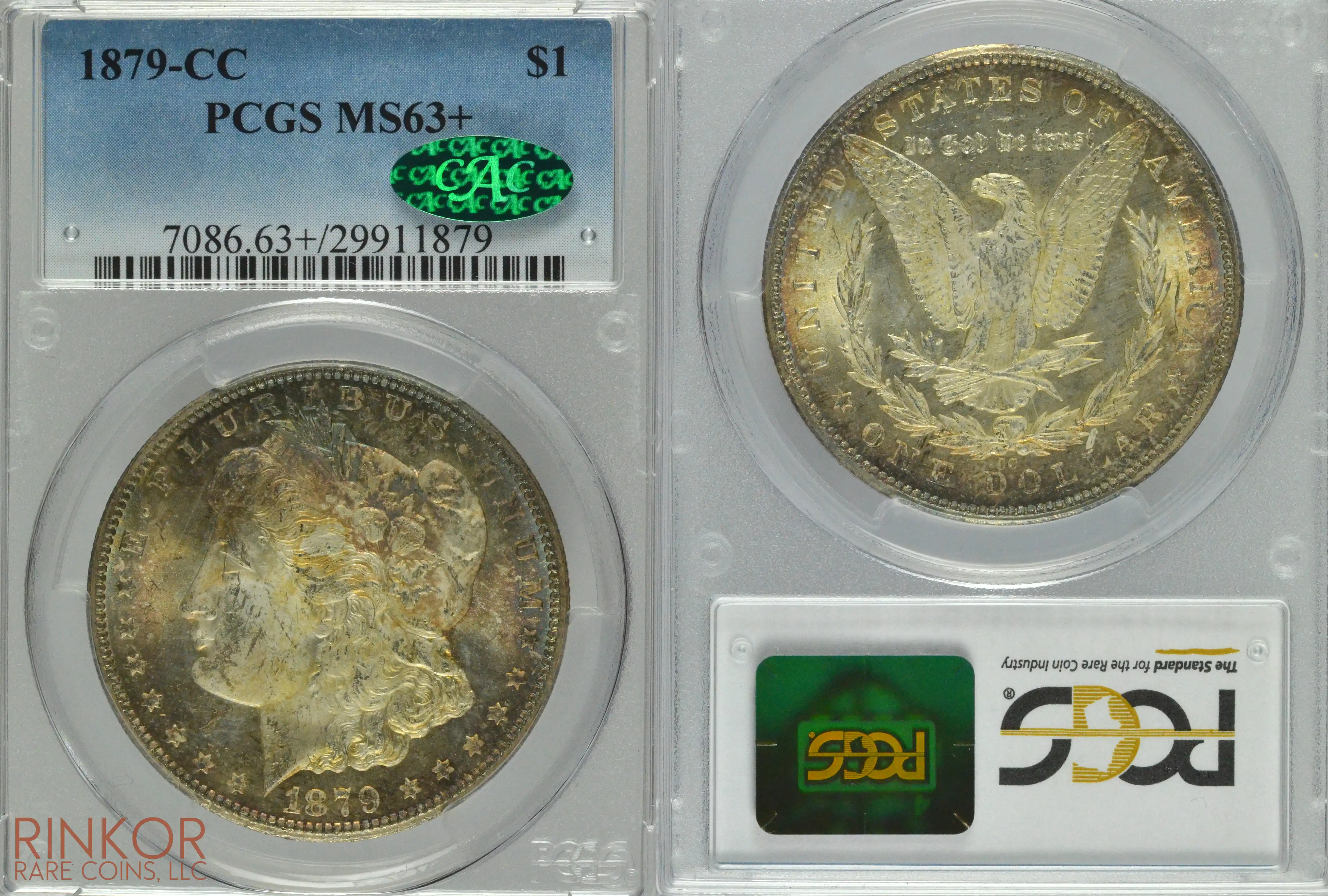1879-CC $1 PCGS MS 63+ CAC