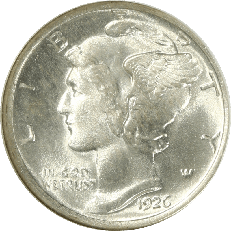 1926-D Mercury Dime 10c, NGC MS65 FB - Nice White Coin