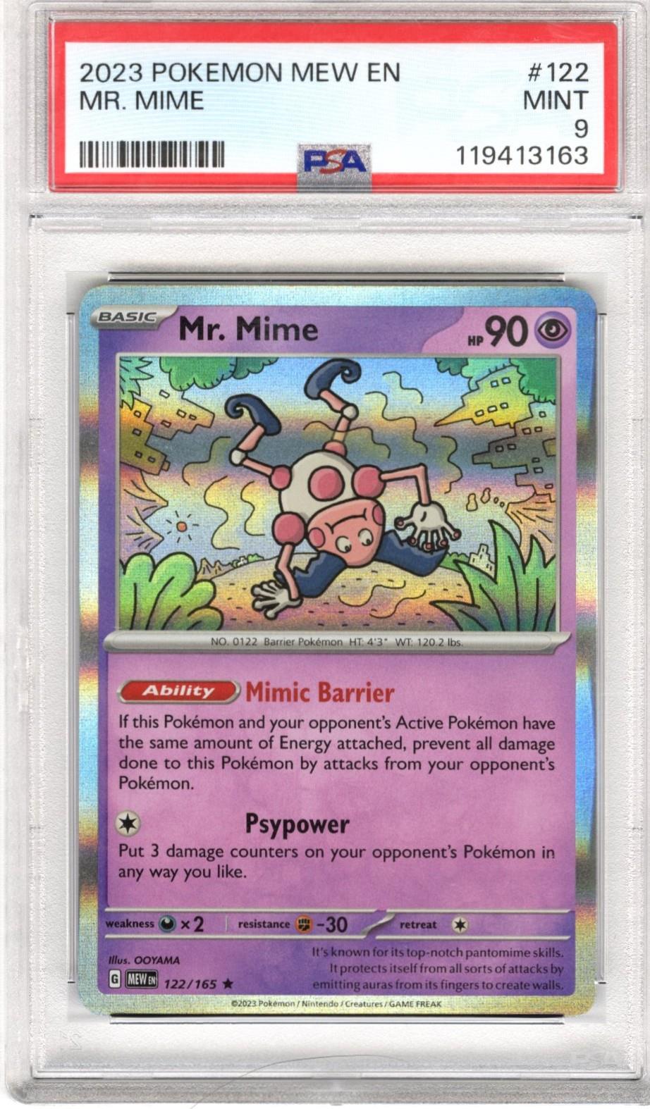 2023 Pokemon Mew En Mr. Mime #122 PSA MINT 9 
