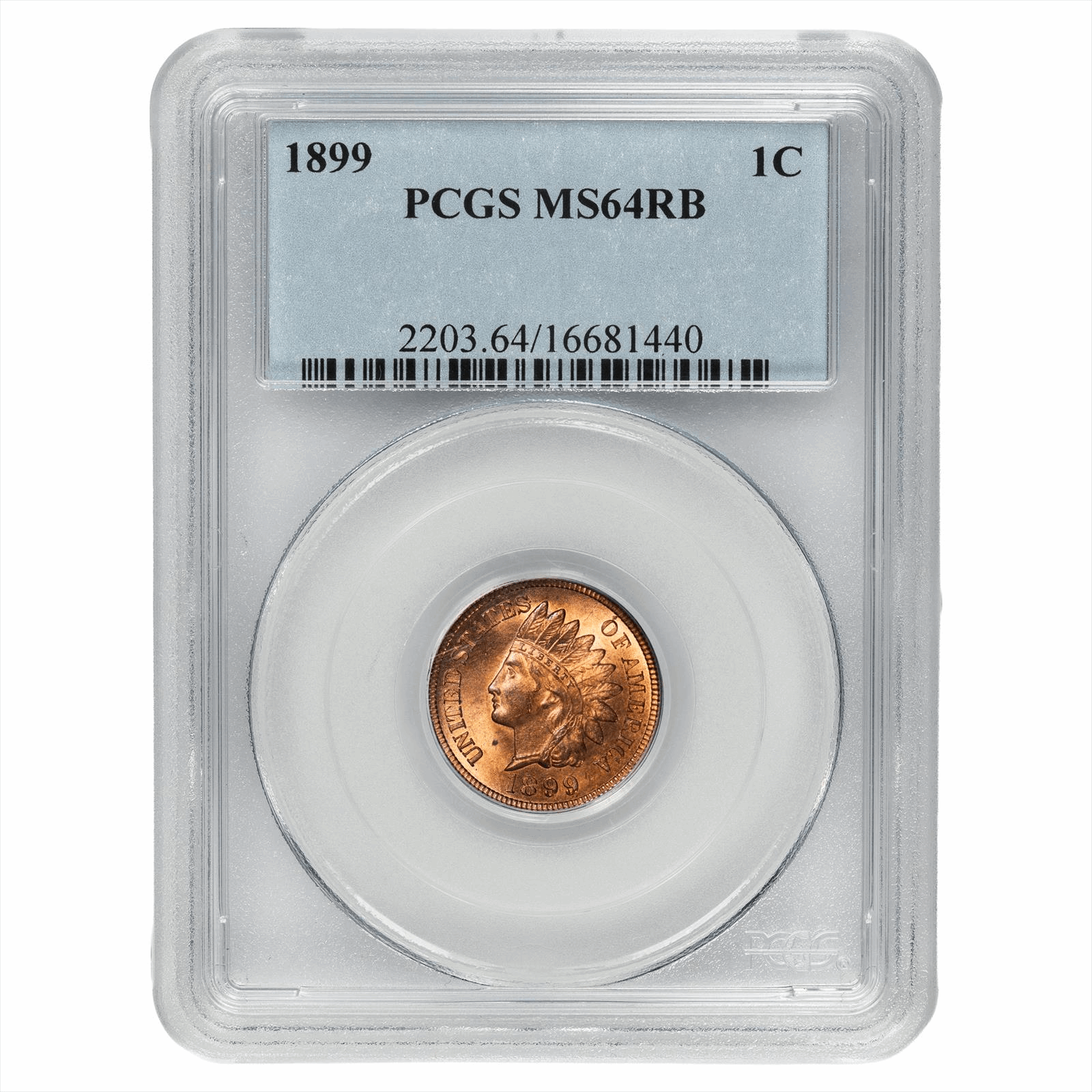 1899 Indian Head Cent 1C PCGS MS 64 RB