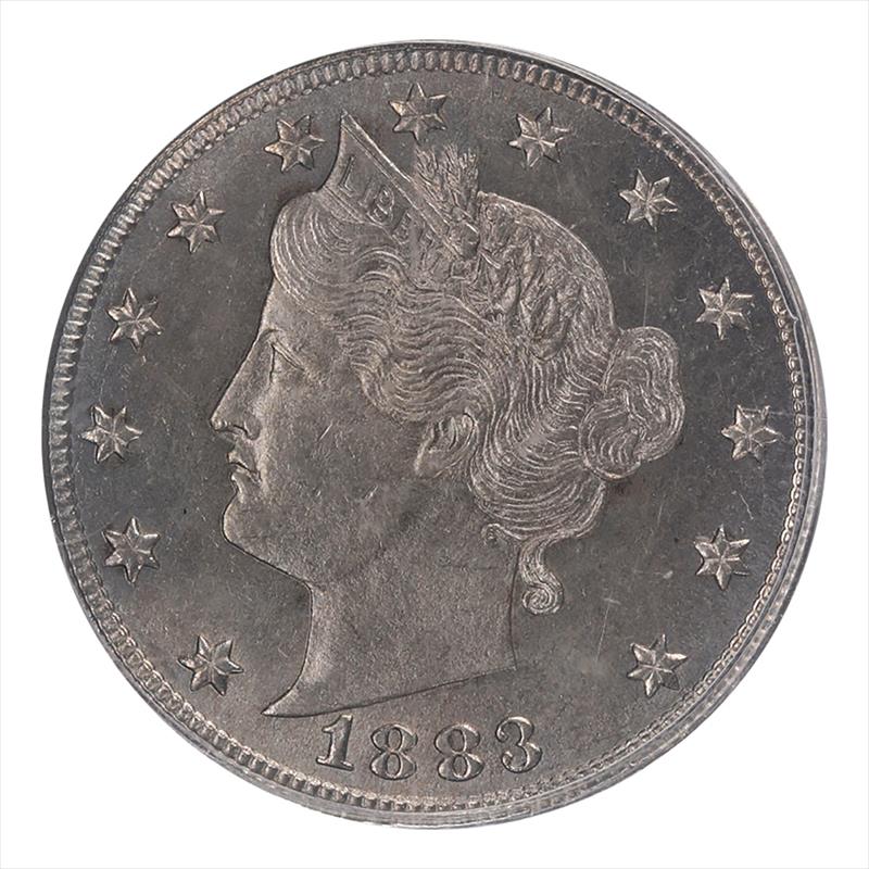 1883 Liberty Nickel 5c PCGS MS 64 