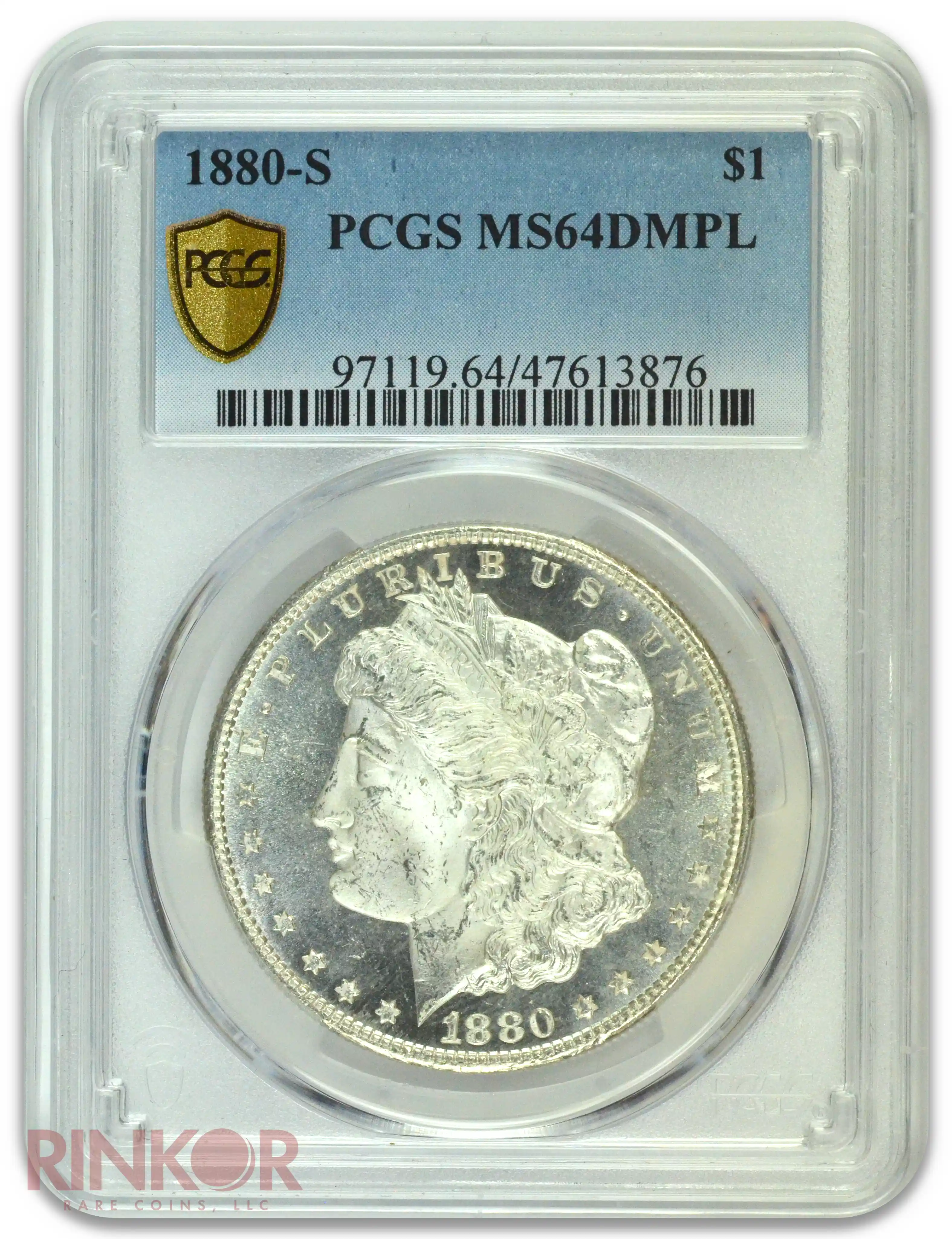 1880-S $1 Morgan Dollar PCGS MS 64 DMPL