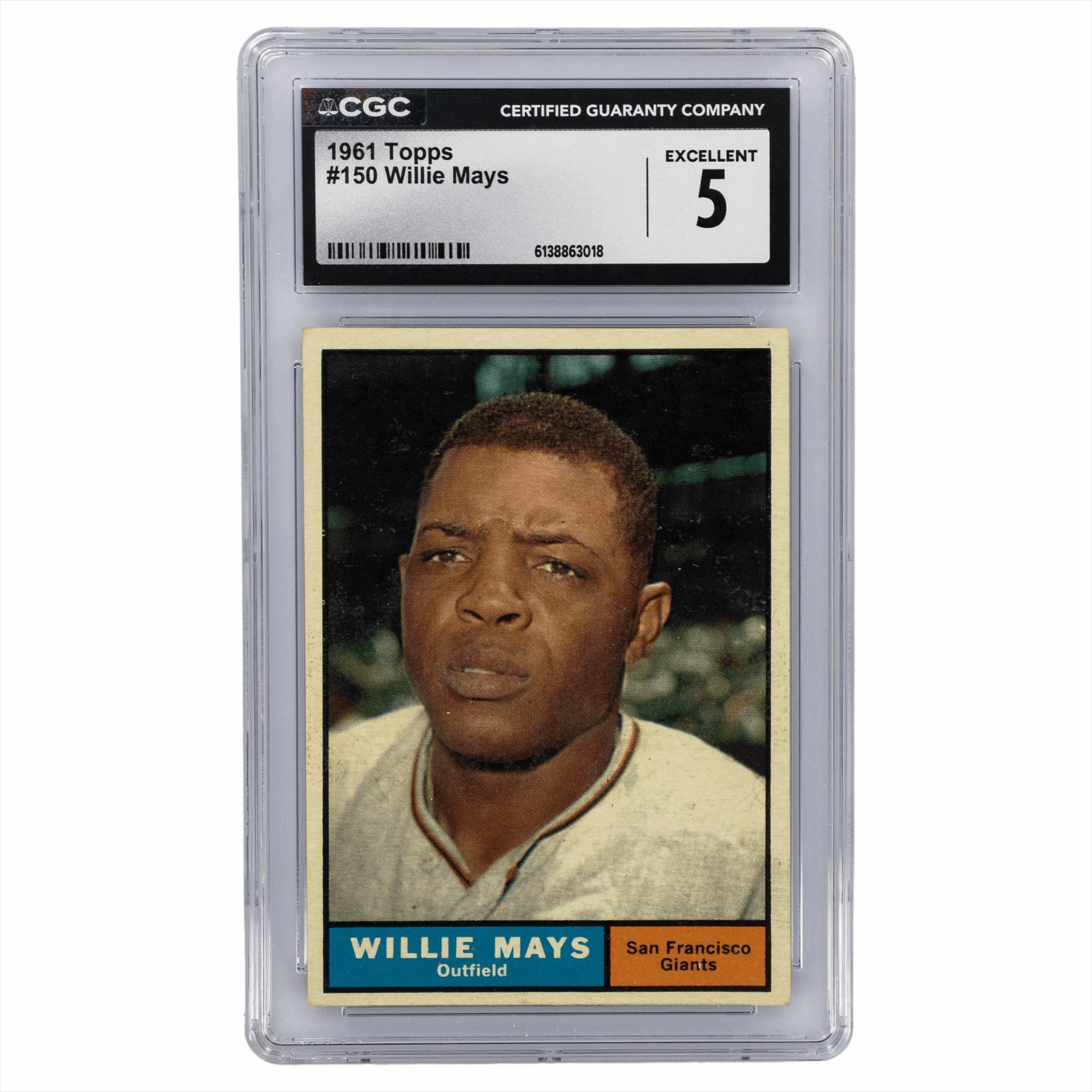 1961 Topps Willie Mays #150 CGC EX 5