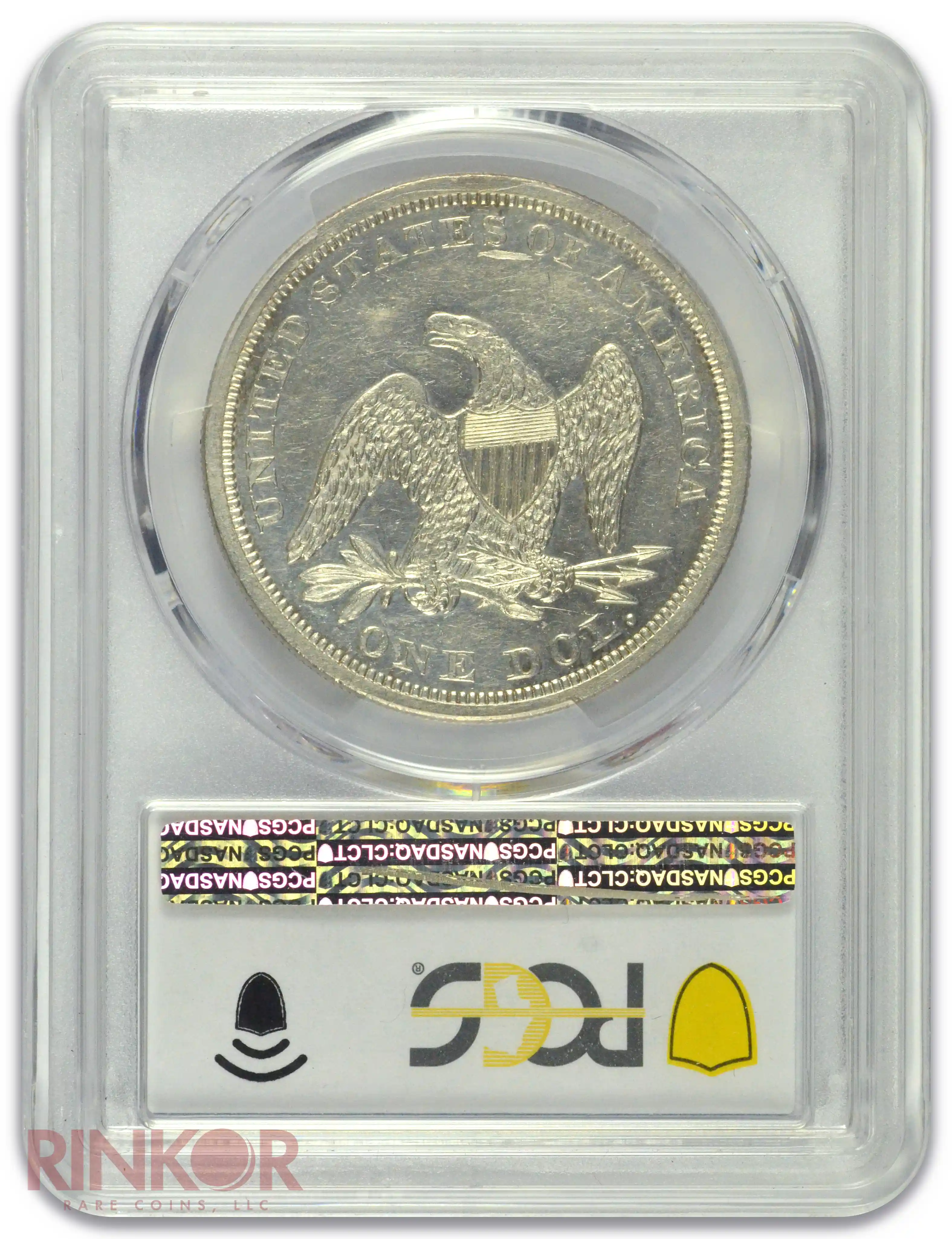 1864 $1 PCGS AU-55