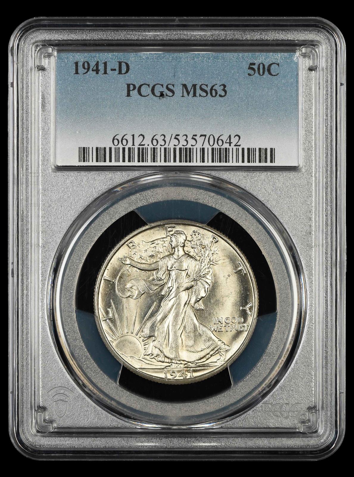 1941 D 50C PCGS MS63