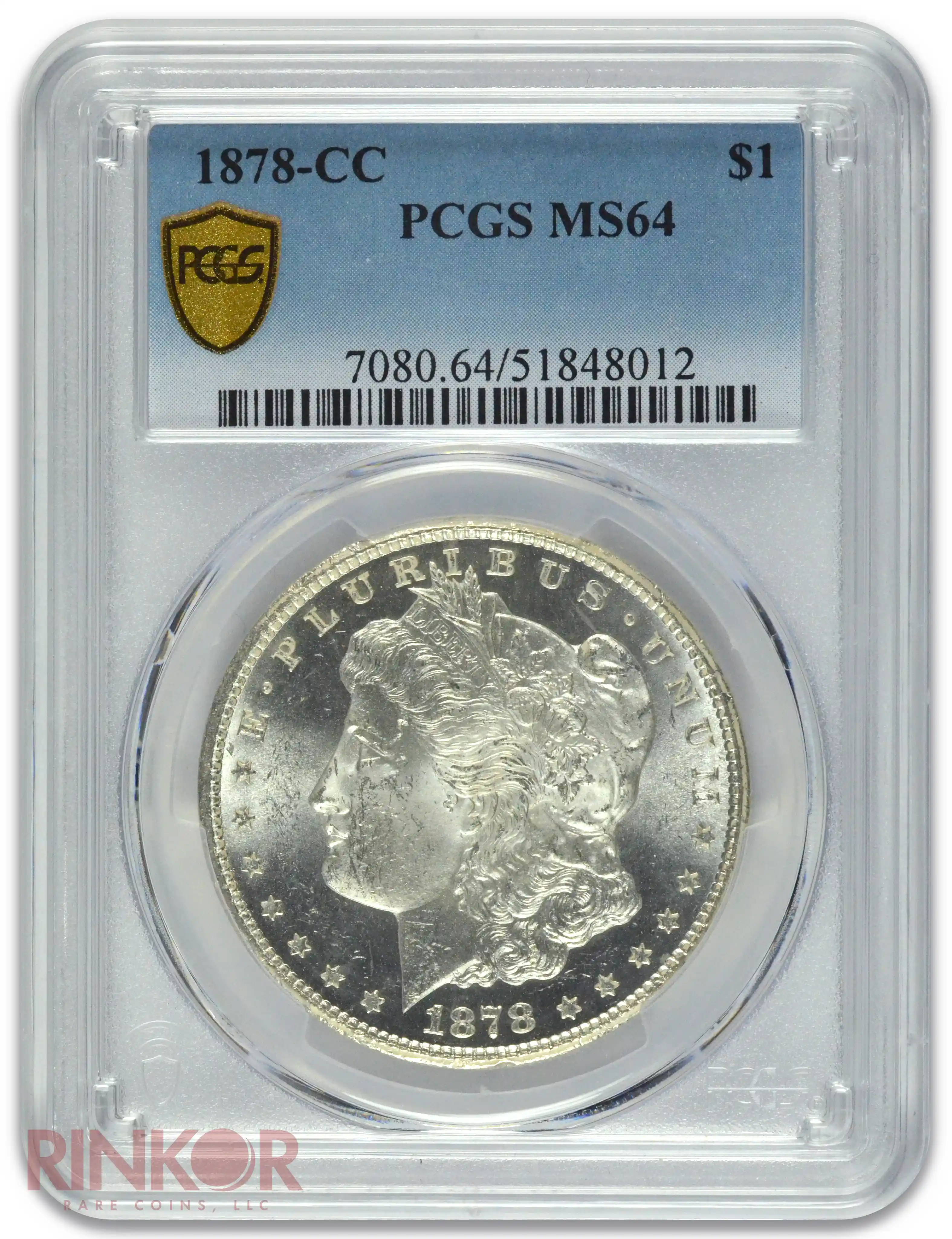 1878-CC $1 PCGS MS 64