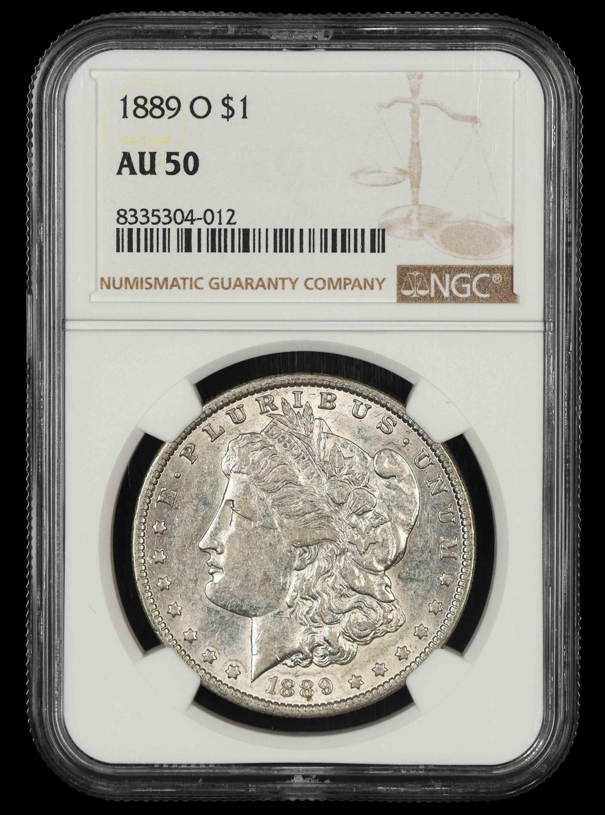 1889 O $1 NGC AU-50