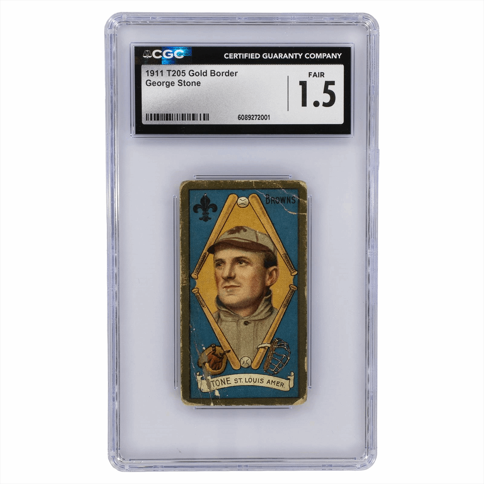 1911 T250 Gold Border George Stone CGC Fair 1.5