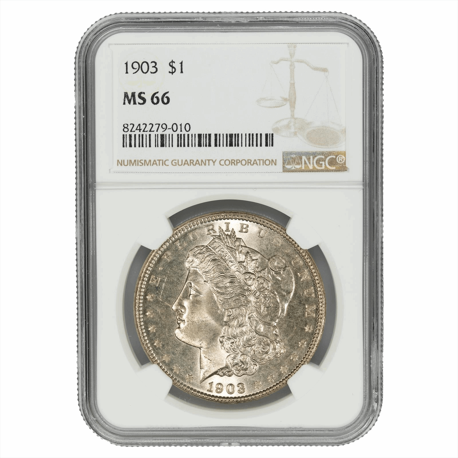 1903 Morgan Silver Dollar $1 NGC MS 66
