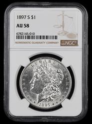 1897 S $1 NGC AU58 AU58