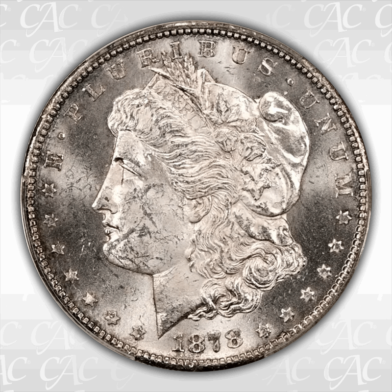 1878-CC $1 CACG MS 62