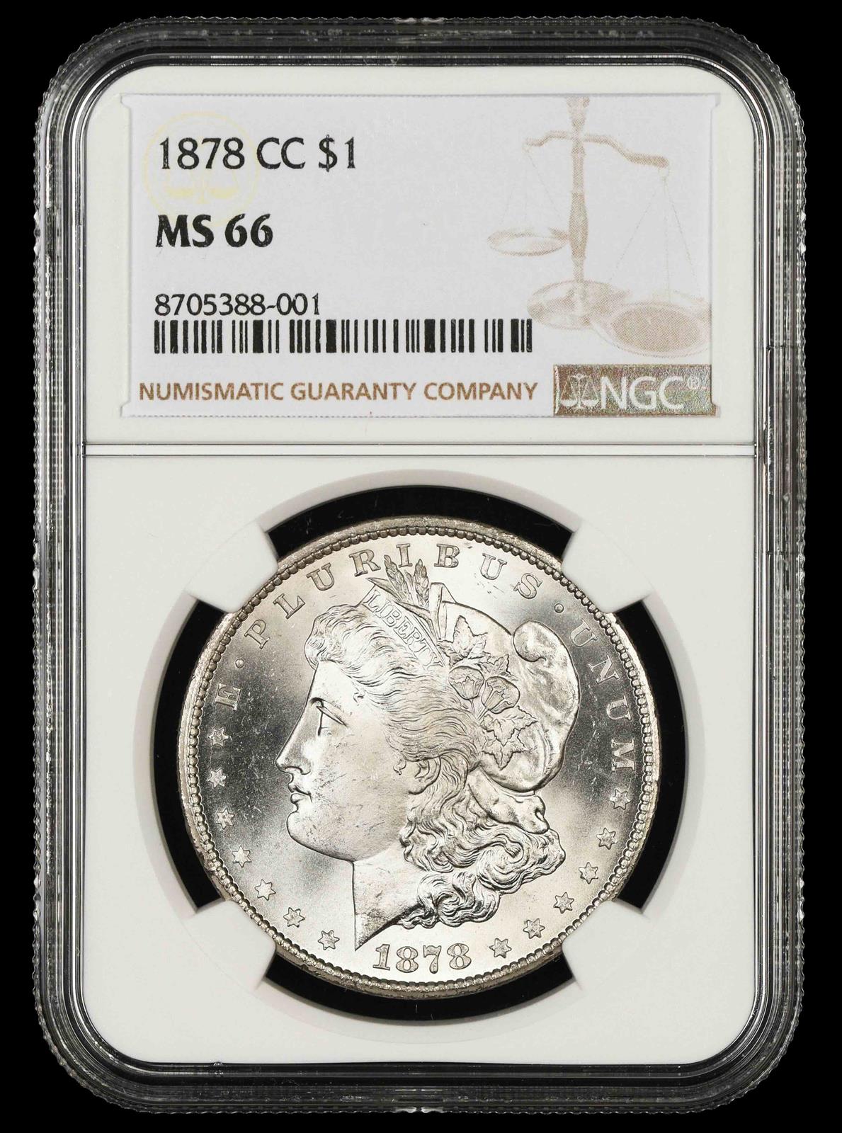 1878 CC $1 NGC MS 66