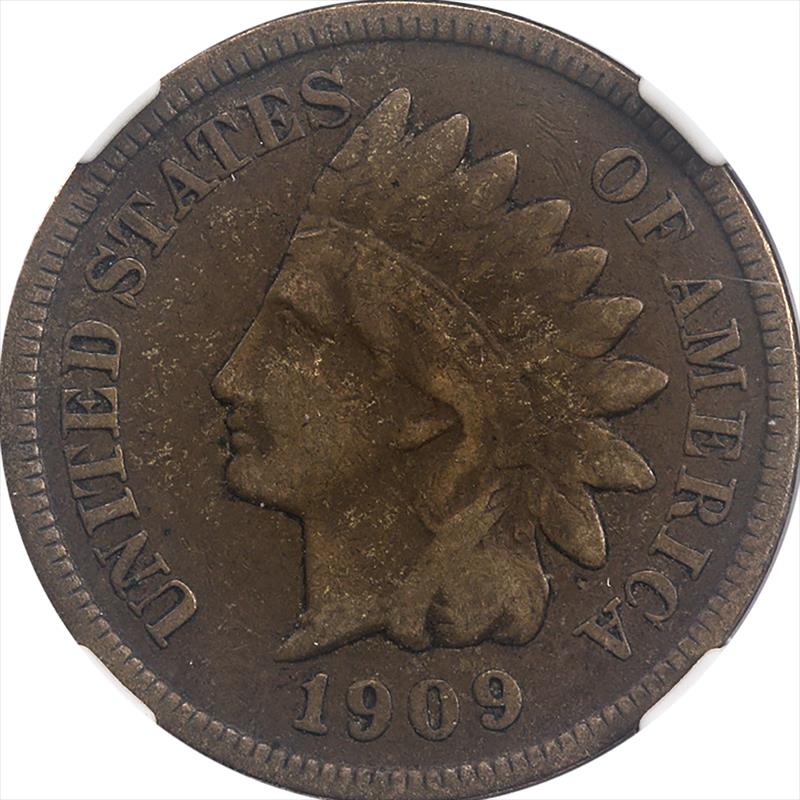 1909-S Indian Head Cent 1c, NGC VF 20BN  - Nice Original Appearance