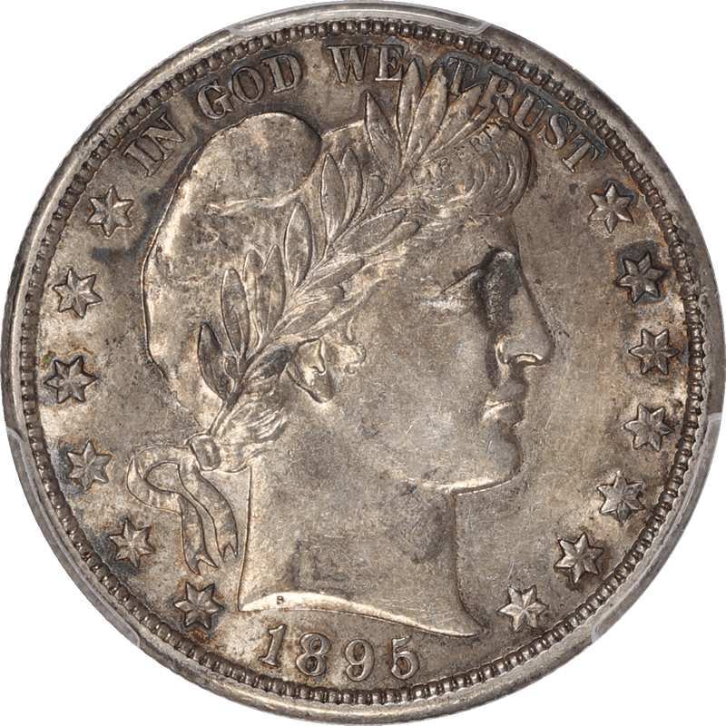 1895-O Barber Half Dollar 50c, PCGS AU55 - Nice Original Coin