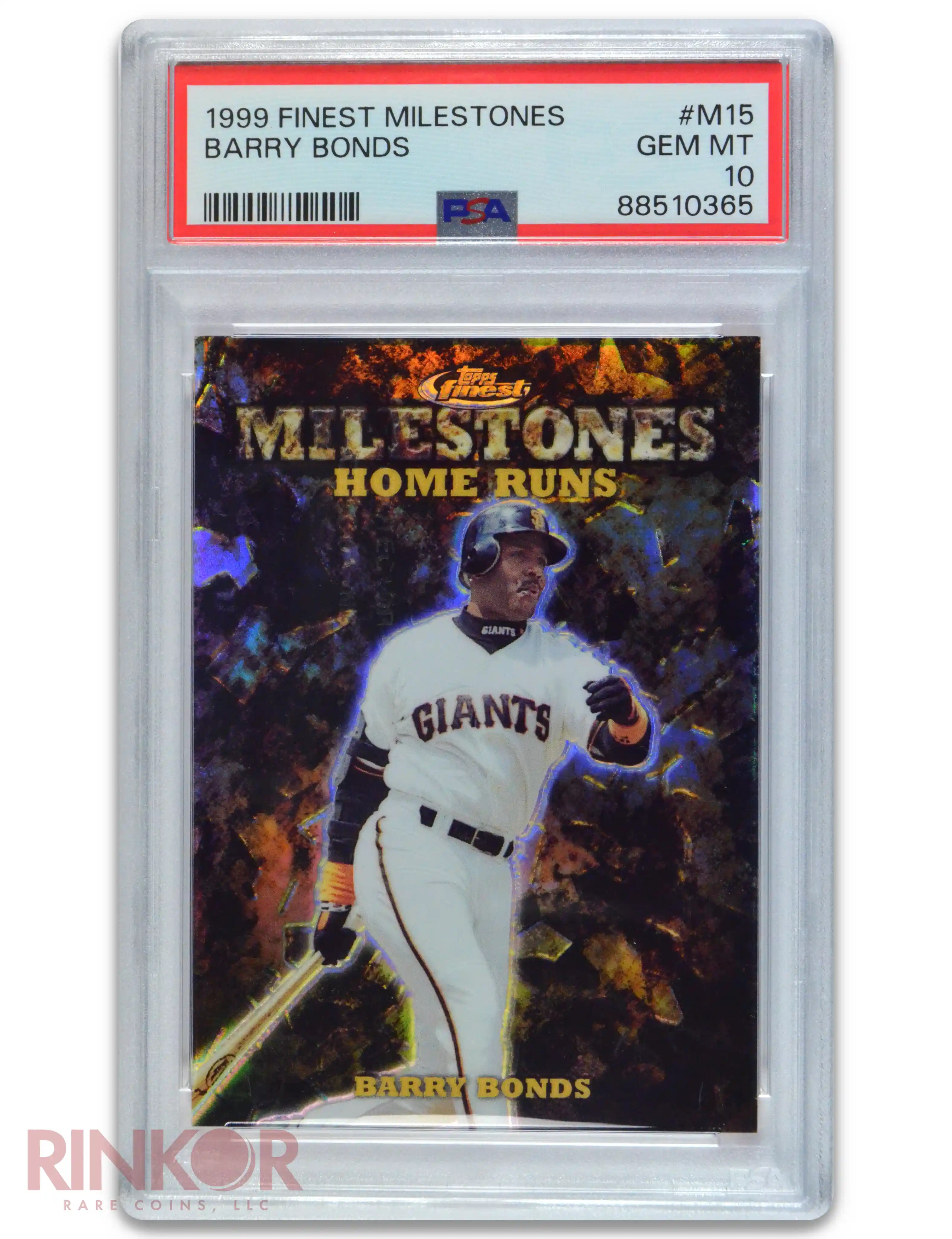 1999 Finest Milestones Barry Bonds /500 PSA GEM MT 10