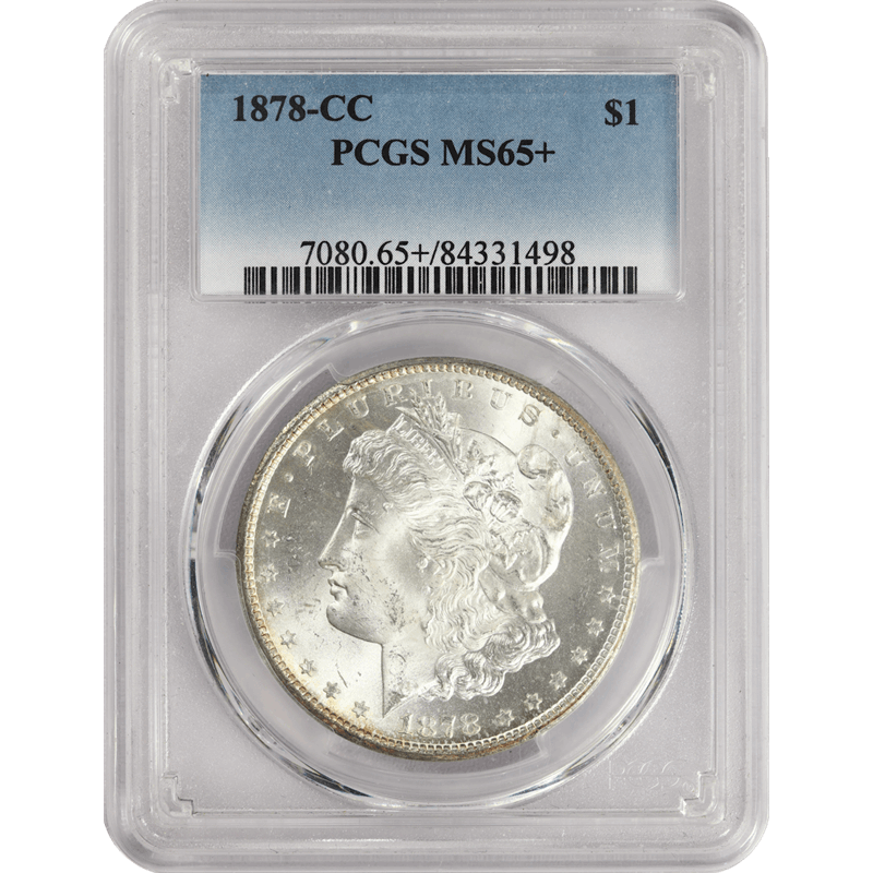 1878-CC $1 Morgan Silver Dollar - PCGS MS65+ - WHITE, LUSTROUS