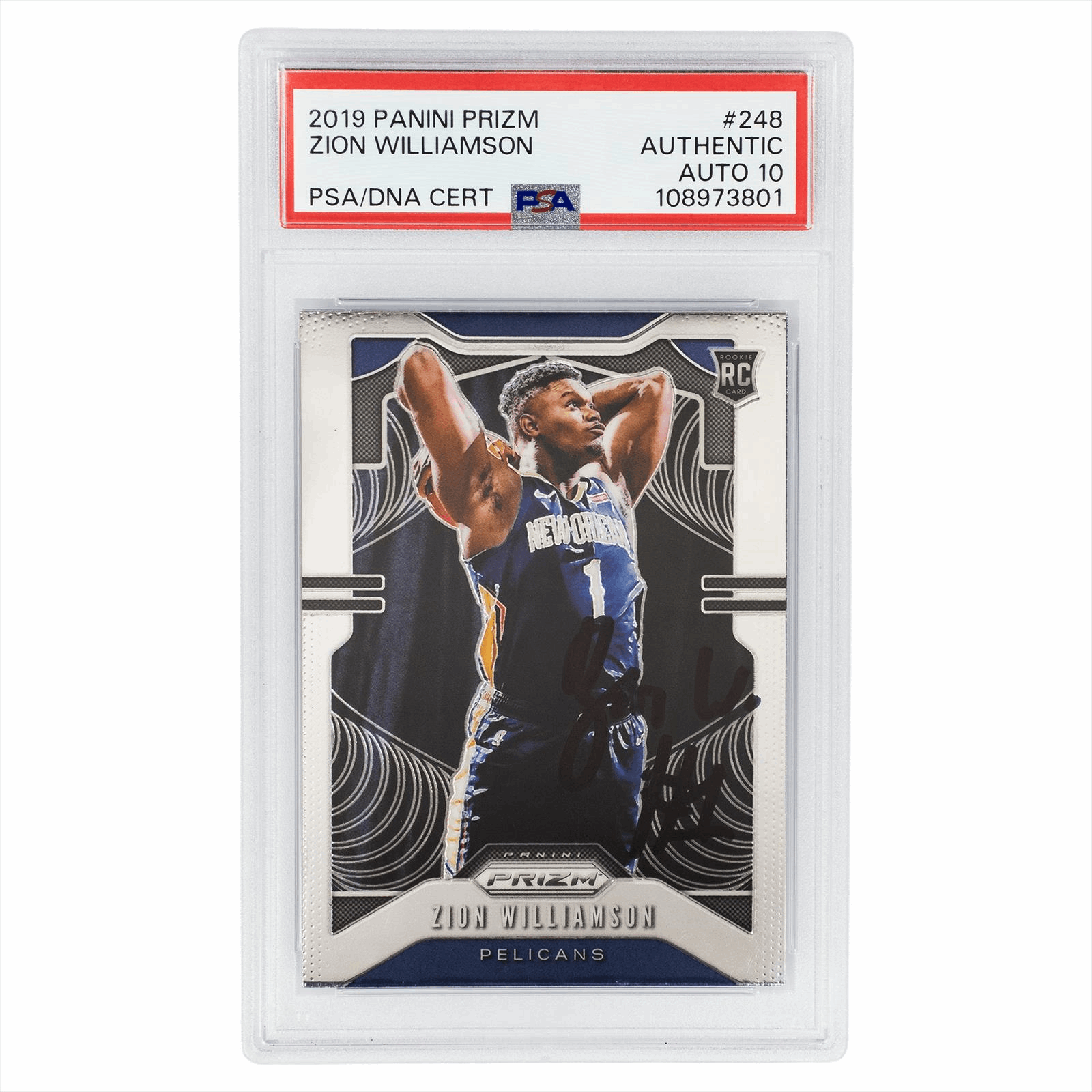 2019 Panini Prizm Zion Williamson #248 PSA Authentic AUTO 10