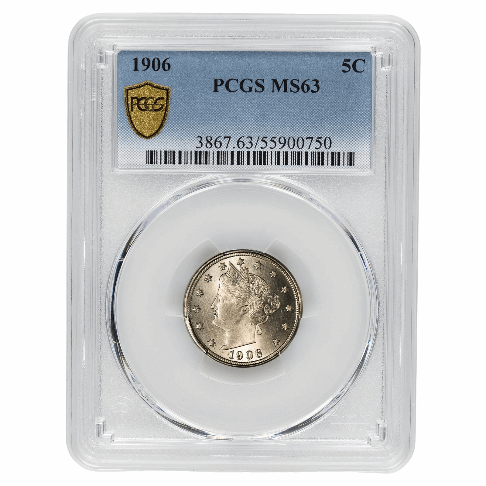 1906 Liberty V Nickel 5C PCGS MS 63