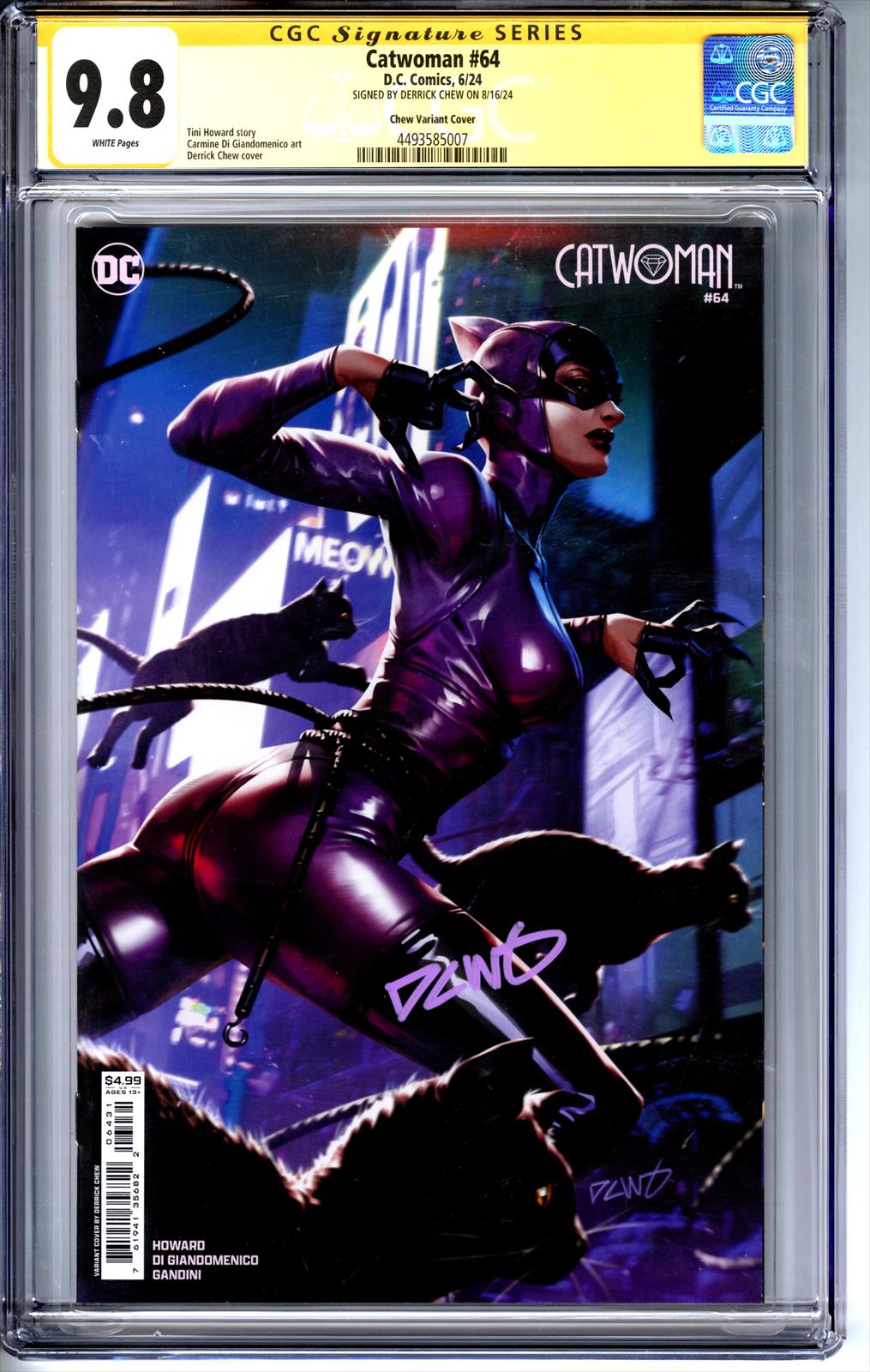 Catwoman v2018 #64 CGC 9.8 Signature Series Signed by Derrick Chew (Chew Variant) 