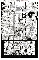 JLA: Scary Monsters #4 Page 5 Artist:  Josh Hood (Penciller) ,  Sean Parsons (Inker) Media Type: Pen and Ink Art Type: Interior Page 
