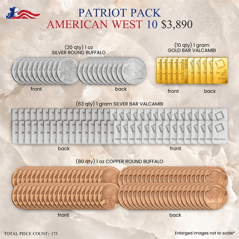 Patriot Pack American West Bonus Size - Pure Gold & Silver 1