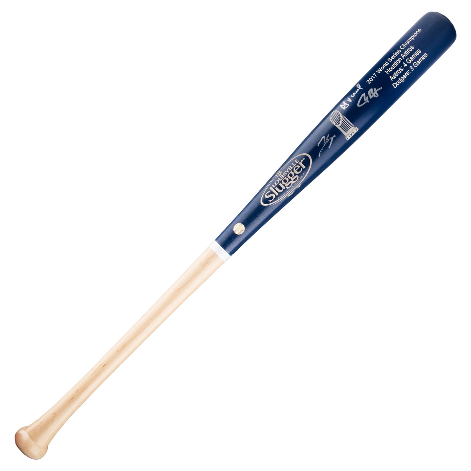 Jose Altuve/Alex Bregman/George Springer Signed 2017 World Series Commem Bat MLB Certified 