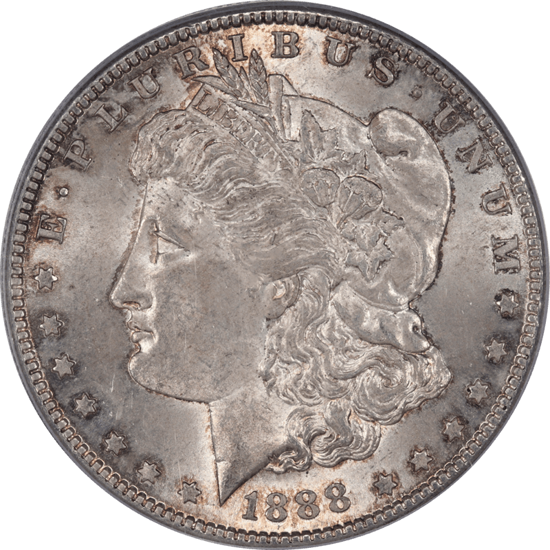 1888-S Morgan Silver Dollar $1, PCGS MS63 - Light Original Toning