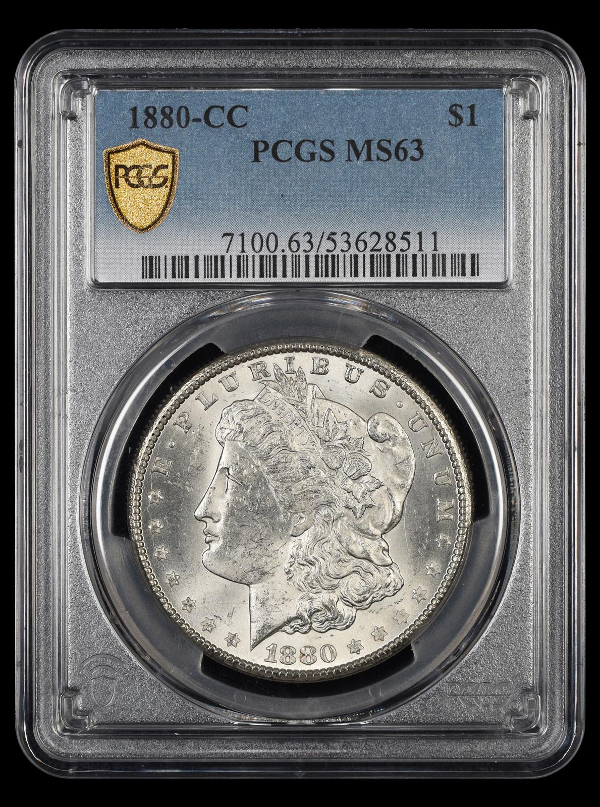 1880 CC $1 PCGS  MS63