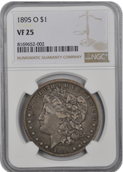 1895 O  Morgan Dollar NGC VF-25