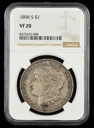 1896 S $1 NGC VF20