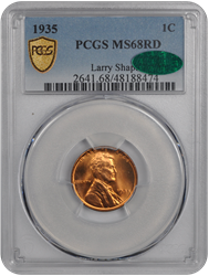 1935 Lincoln PCGS (CAC) RD 68