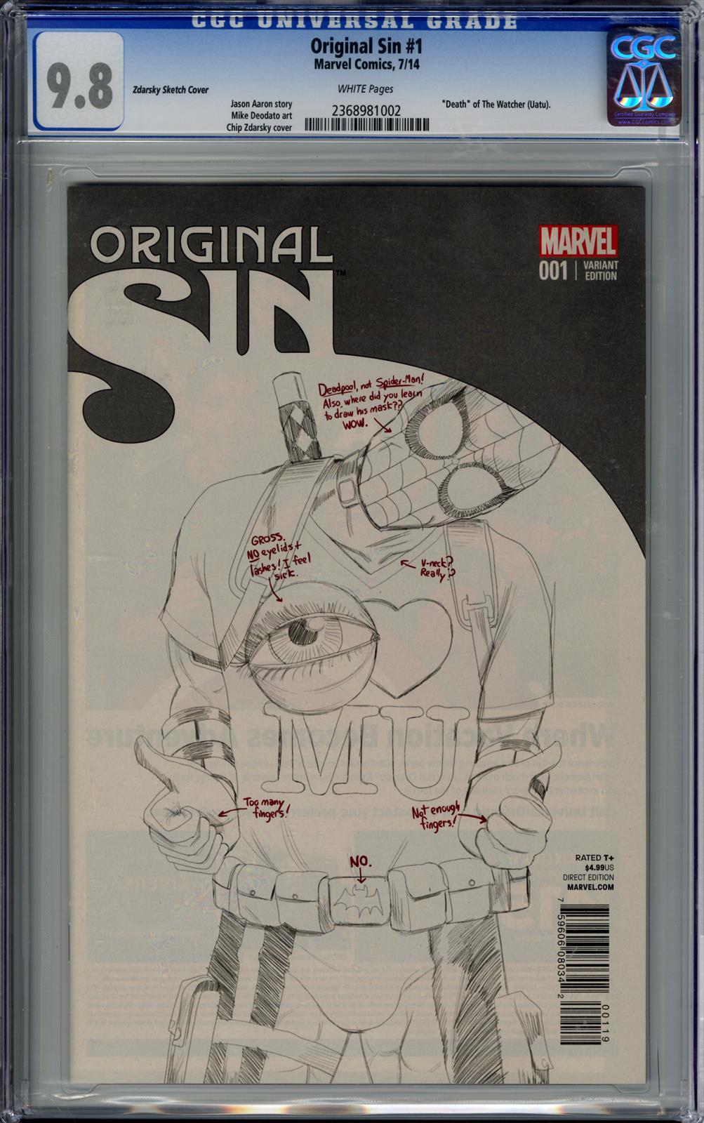 Original Sin #1 CGC 9.8 (Marvel, 2014)  